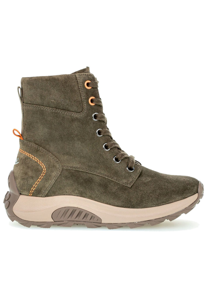 Gabor Stiefelette Veloursleder Olive