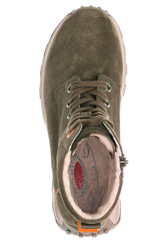 Gabor Stiefelette Veloursleder Olive