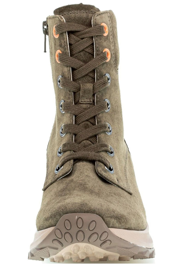 Gabor Stiefelette Veloursleder Olive