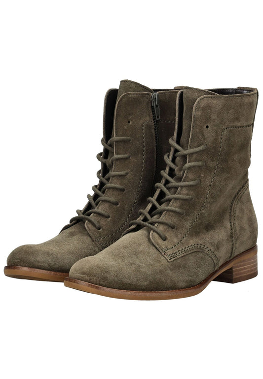 Gabor Stiefelette Veloursleder Olive