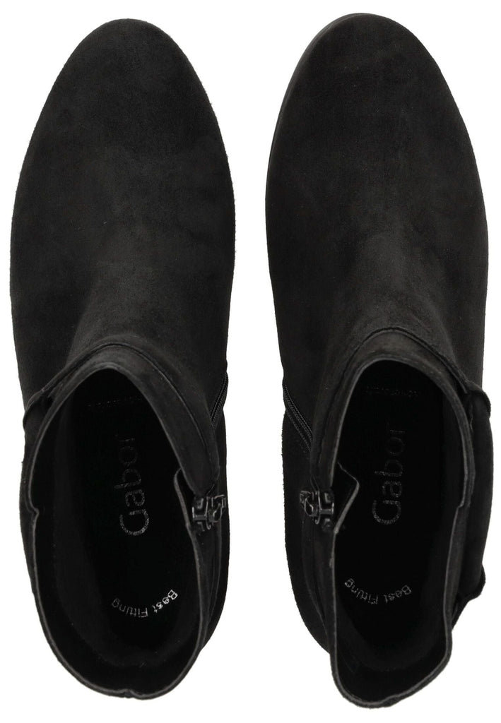 Gabor Stiefelette Veloursleder Schwarz