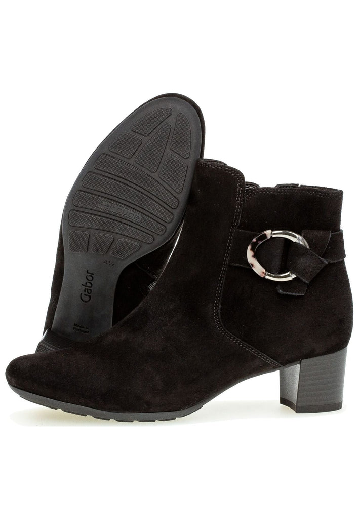 Gabor Stiefelette Veloursleder Schwarz