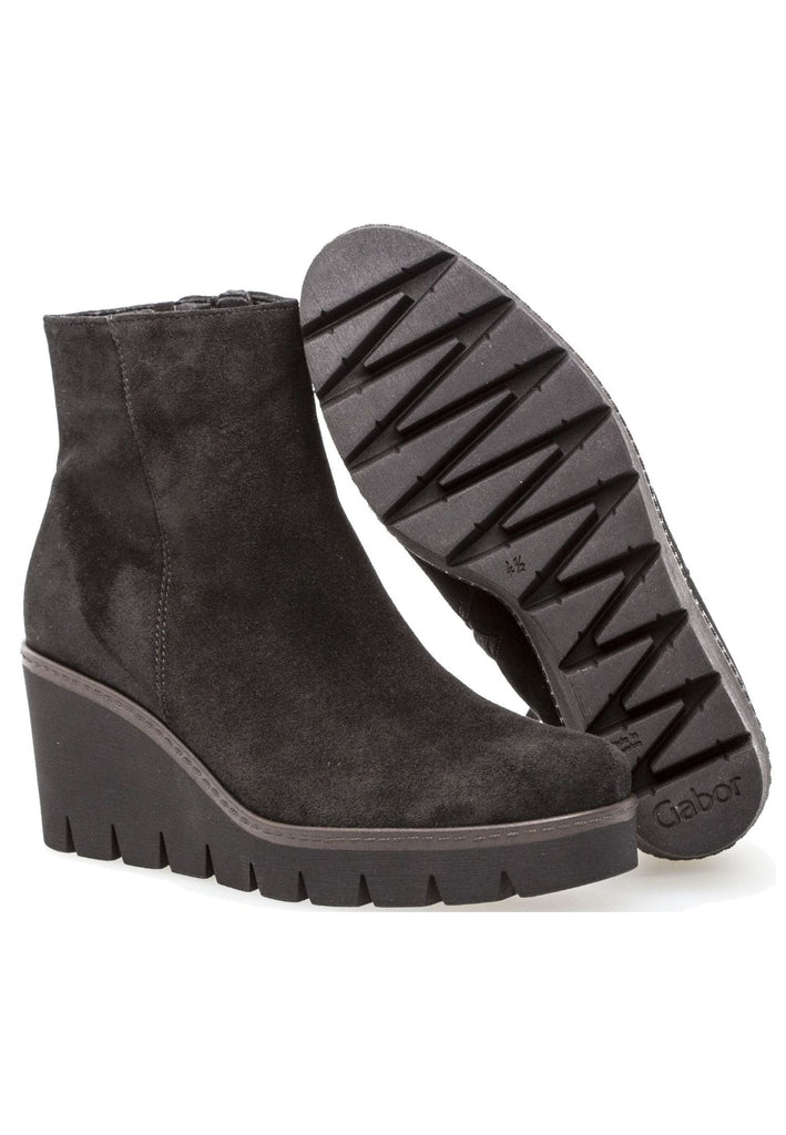 Gabor Stiefelette Veloursleder Schwarz