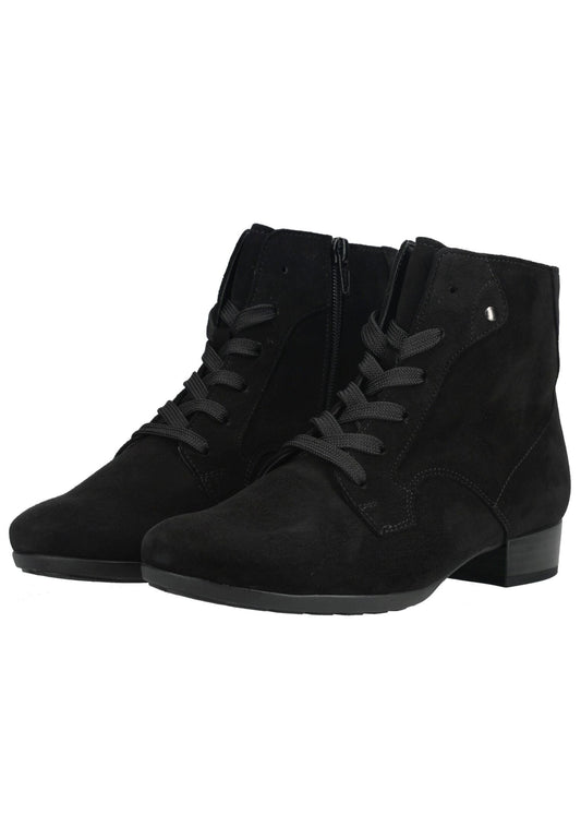 Gabor Stiefelette Veloursleder Schwarz