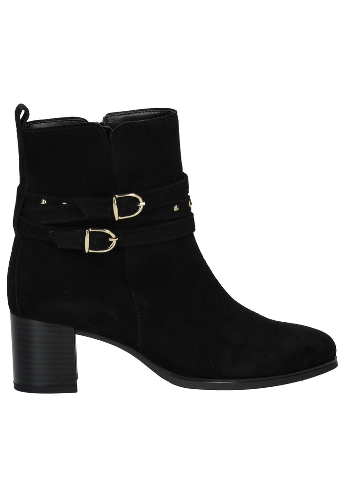 Gabor Stiefelette Veloursleder Schwarz/Gold