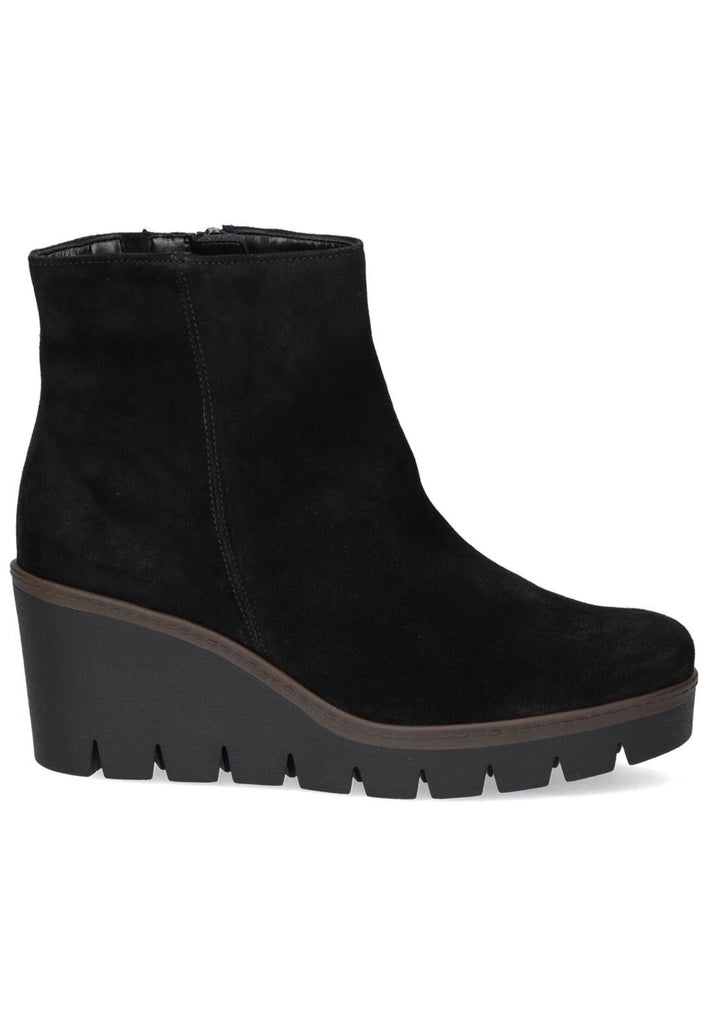 Gabor Stiefelette Veloursleder Schwarz Warmfutter