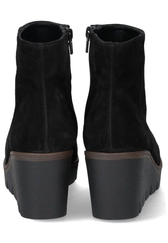 Gabor Stiefelette Veloursleder Schwarz Warmfutter