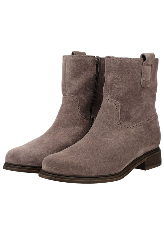 Gabor Stiefelette Veloursleder Taupe