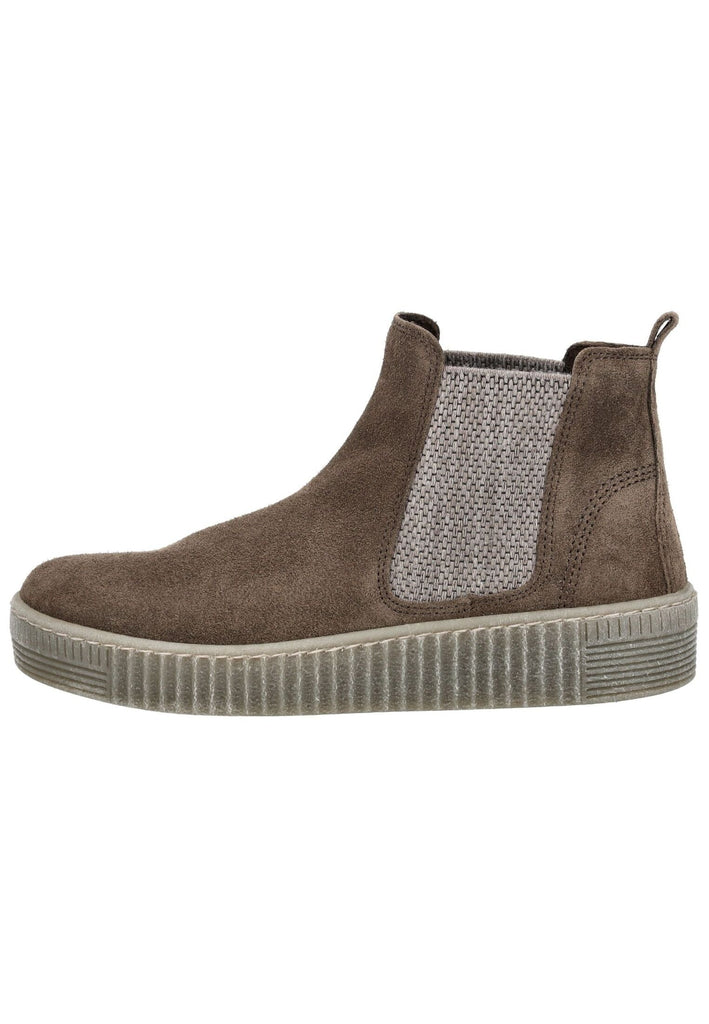 Gabor Stiefelette Veloursleder/Textil Braun/Grau