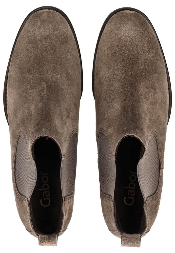 Gabor Stiefelette Veloursleder/Textil Braun/Grau