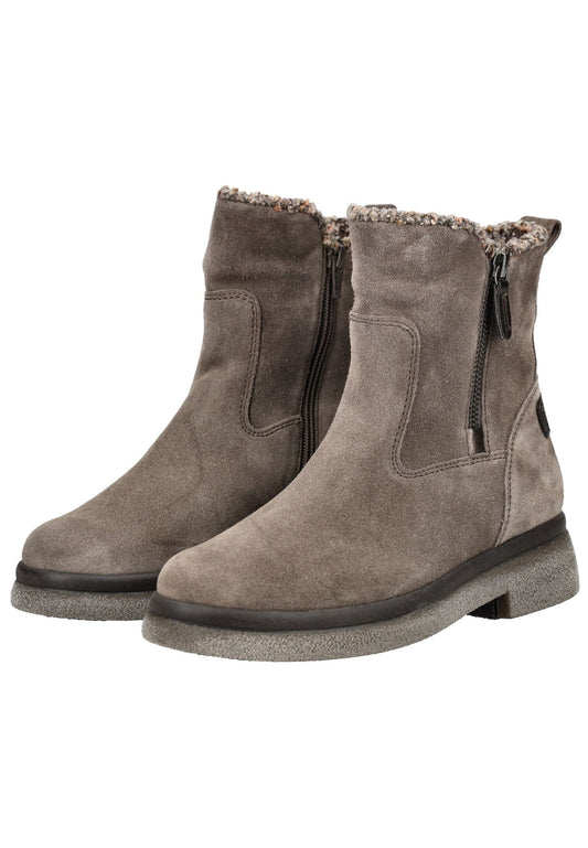 Gabor Stiefelette Veloursleder/Textil Braun/Grau