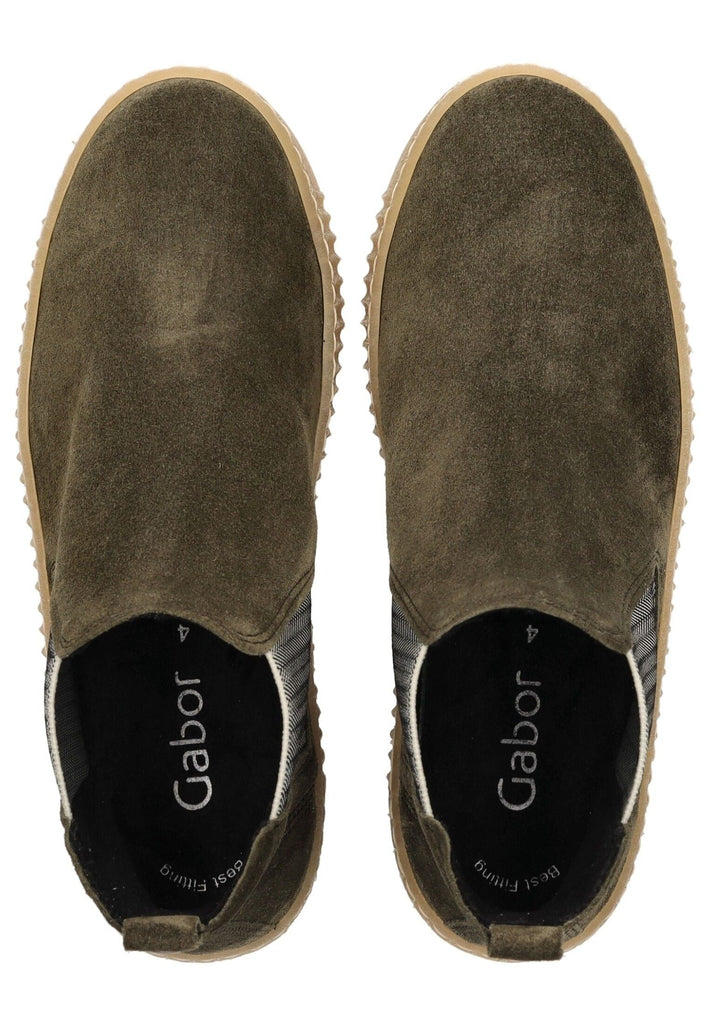 Gabor Stiefelette Veloursleder/Textil Dunkelgrün