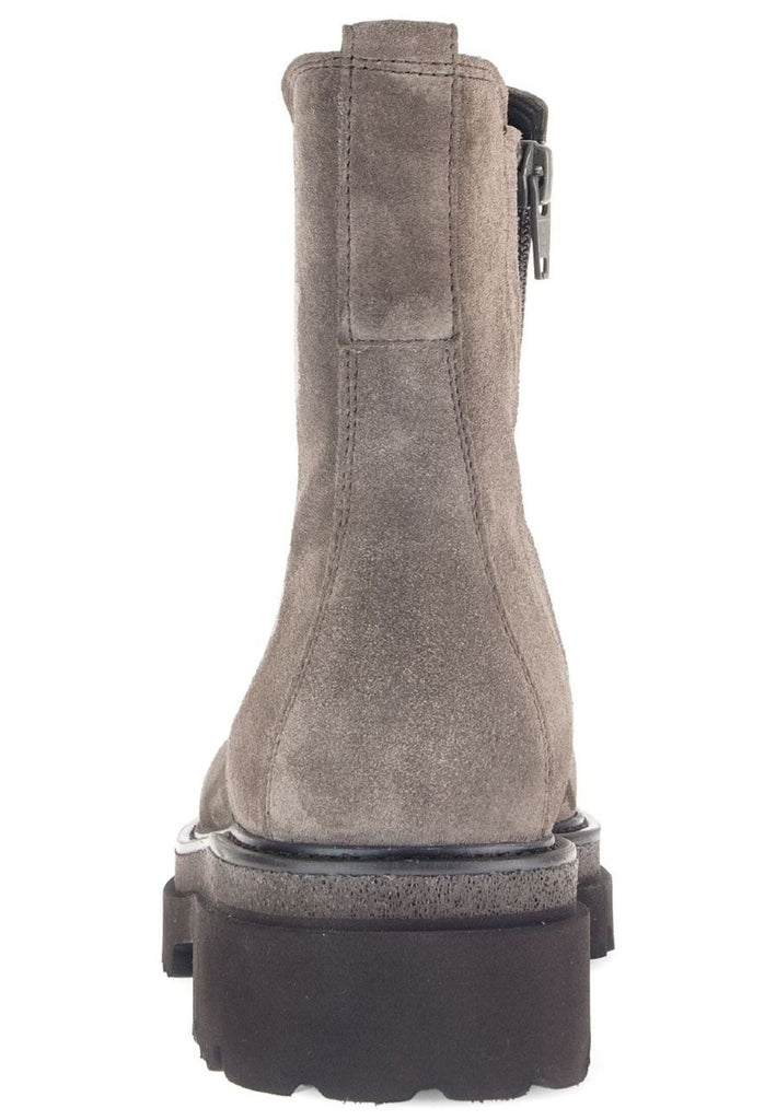 Gabor Stiefelette Veloursleder/Textil Grau/Braun Warmfutter