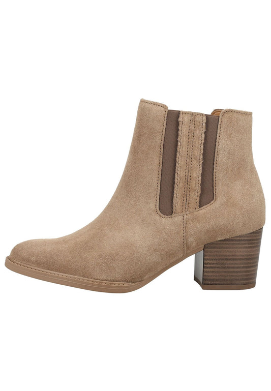 Gabor Stiefelette Veloursleder/Textil Hellbeige