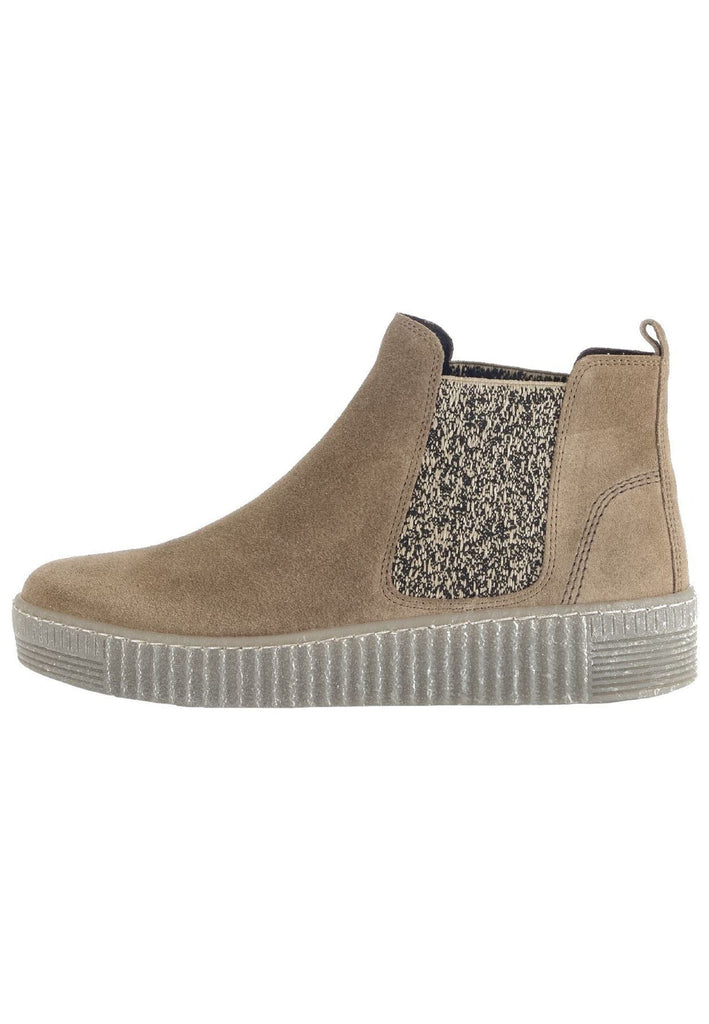 Gabor Stiefelette Veloursleder/Textil Hellbraun