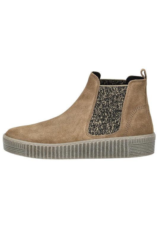 Gabor Stiefelette Veloursleder/Textil Hellbraun