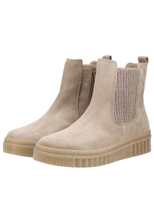 Gabor Stiefelette Veloursleder/Textil Kiesel Warmfutter