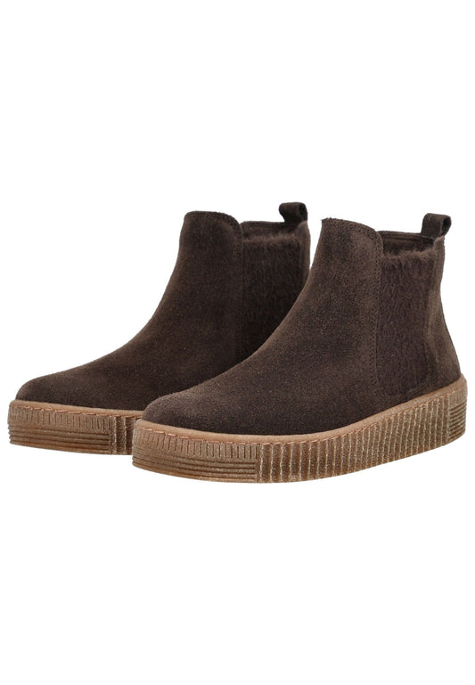 Gabor Stiefelette Veloursleder/Textil Mocca