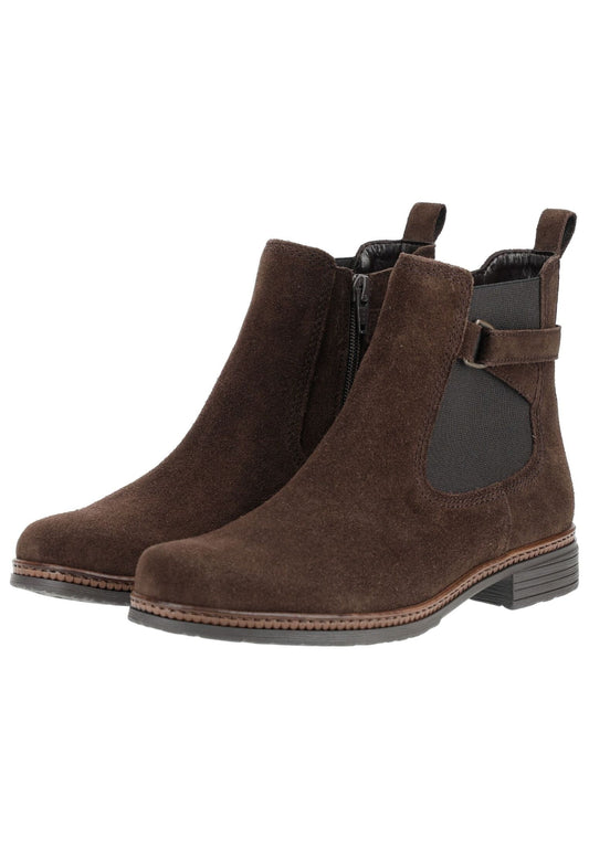 Gabor Stiefelette Veloursleder/Textil Mocca