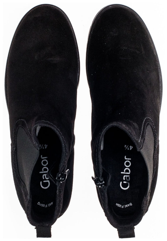 Gabor Stiefelette Veloursleder/Textil Schwarz