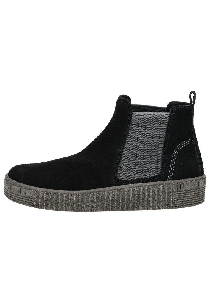 Gabor Stiefelette Veloursleder/Textil Schwarz/Grau