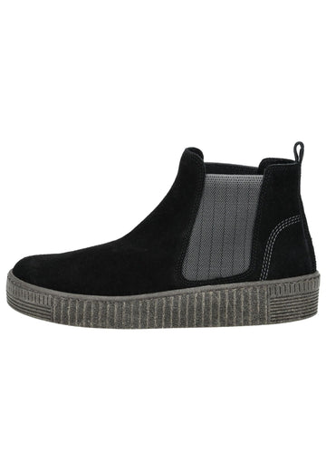 Gabor Stiefelette Veloursleder/Textil Schwarz/Grau