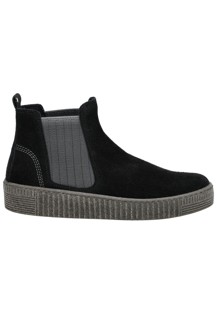 Gabor Stiefelette Veloursleder/Textil Schwarz/Grau