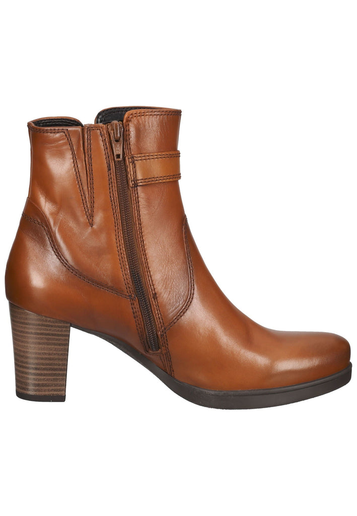 Stiefeletten Gabor Stiefelette Glattleder Cognac