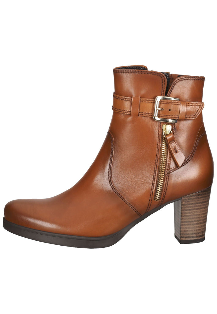Stiefeletten Gabor Stiefelette Glattleder Cognac