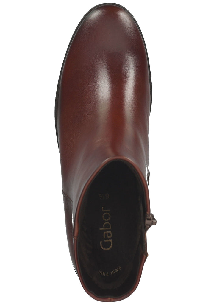 Stiefeletten Gabor Stiefelette Glattleder Dunkelbraun