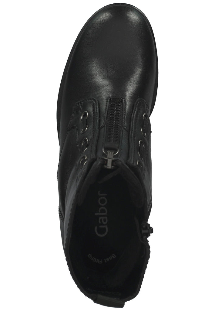 Stiefeletten Gabor Stiefelette Glattleder Schwarz
