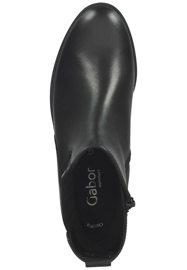 Stiefeletten Gabor Stiefelette Glattleder Schwarz