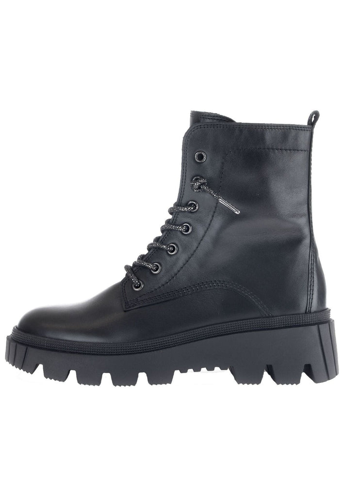 Stiefeletten Gabor Stiefelette Glattleder Schwarz Warmfutter