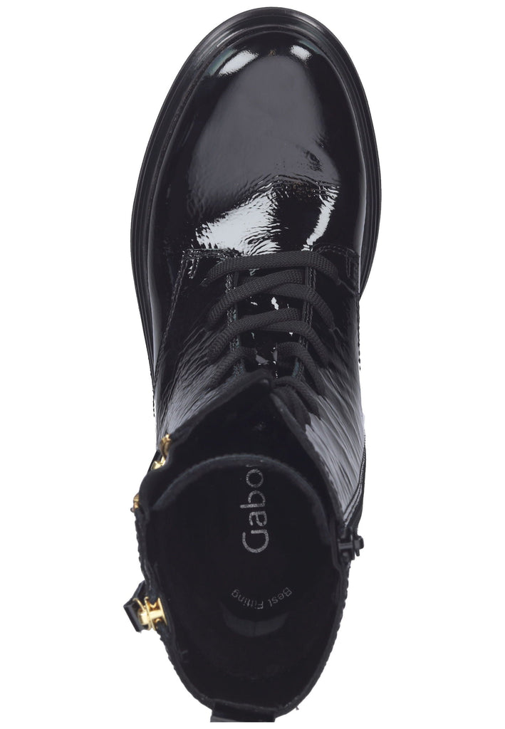 Stiefeletten Gabor Stiefelette Leder Schwarz Lack