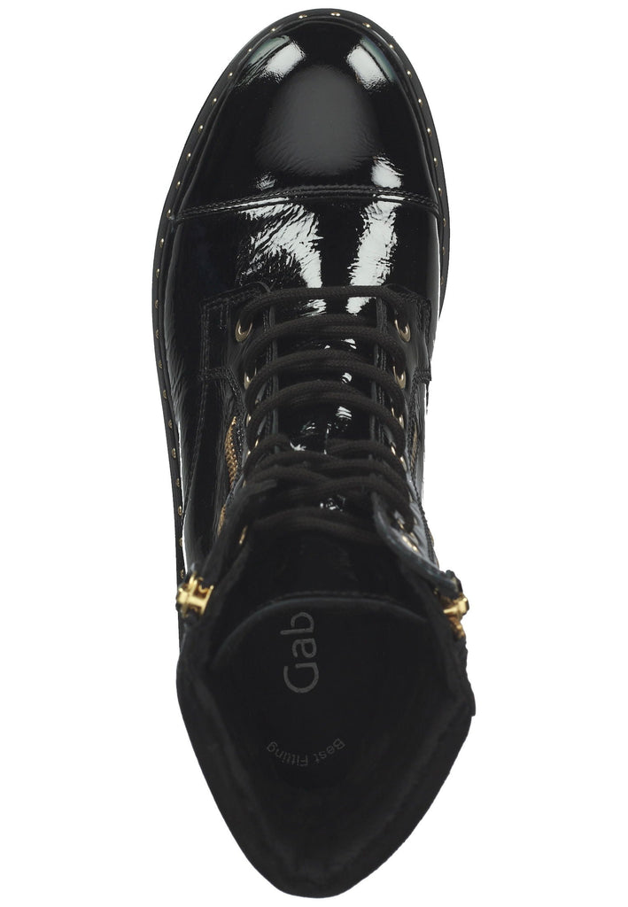Stiefeletten Gabor Stiefelette Leder Schwarz Lack