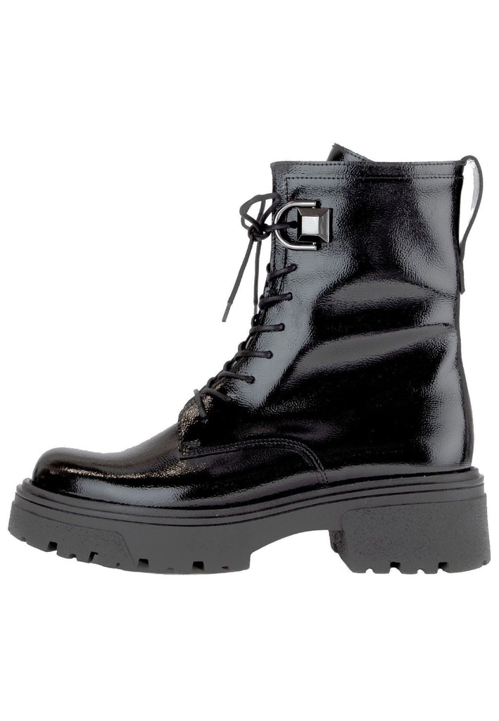 Stiefeletten Gabor Stiefelette Leder Schwarz Lack Warmfutter