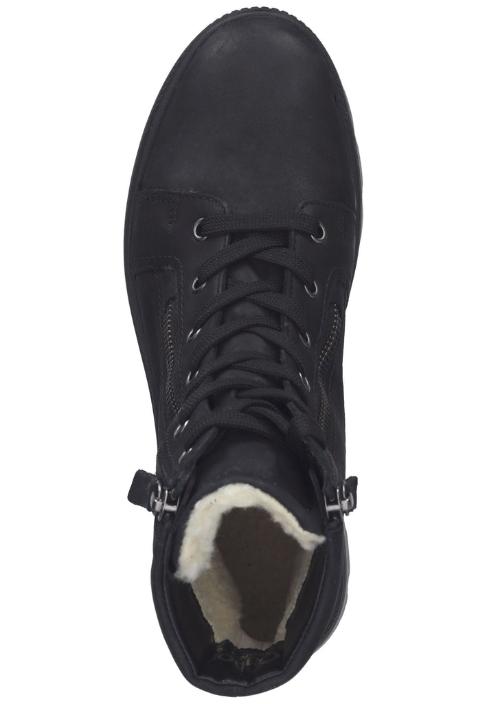 Stiefeletten Gabor Stiefelette Nubukleder Schwarz Warmfutter