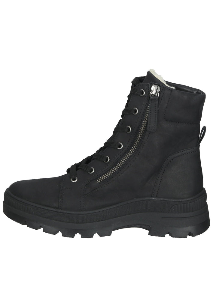 Stiefeletten Gabor Stiefelette Nubukleder Schwarz Warmfutter