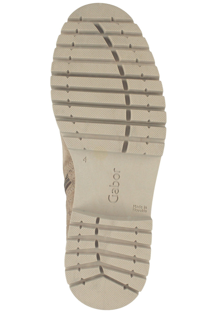 Stiefeletten Gabor Stiefelette Veloursleder Beige