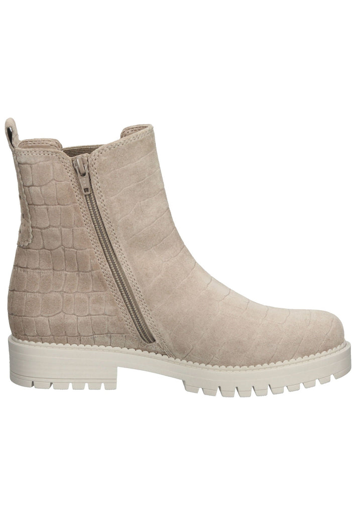 Stiefeletten Gabor Stiefelette Veloursleder Beige