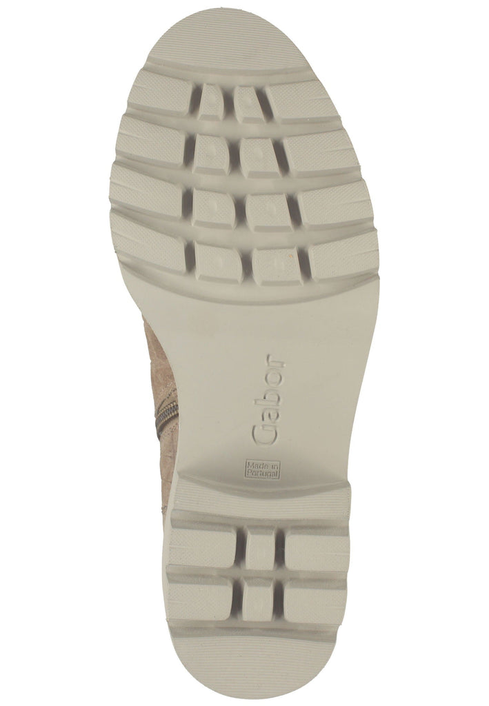 Stiefeletten Gabor Stiefelette Veloursleder Beige