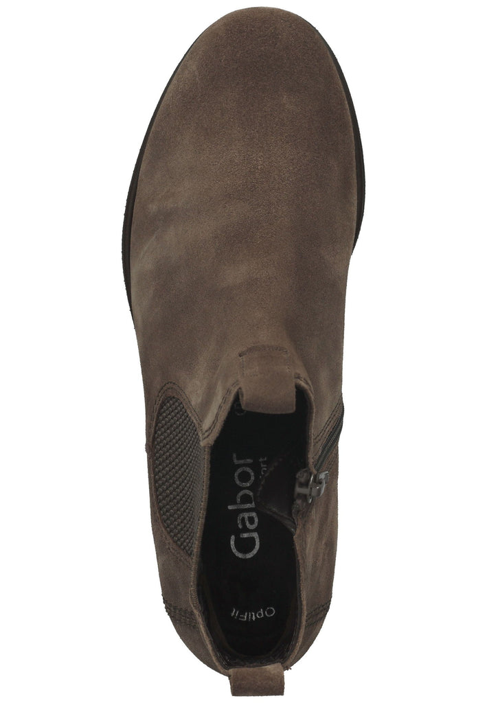 Stiefeletten Gabor Stiefelette Veloursleder Braun