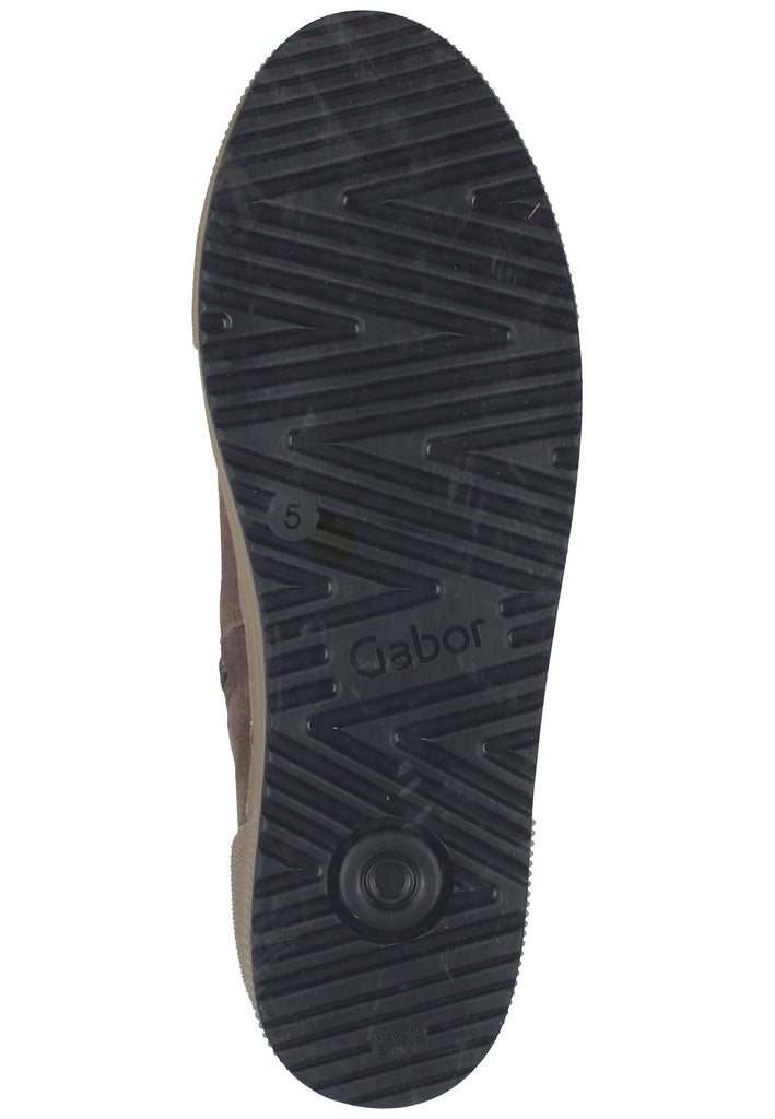 Stiefeletten Gabor Stiefelette Veloursleder Braun