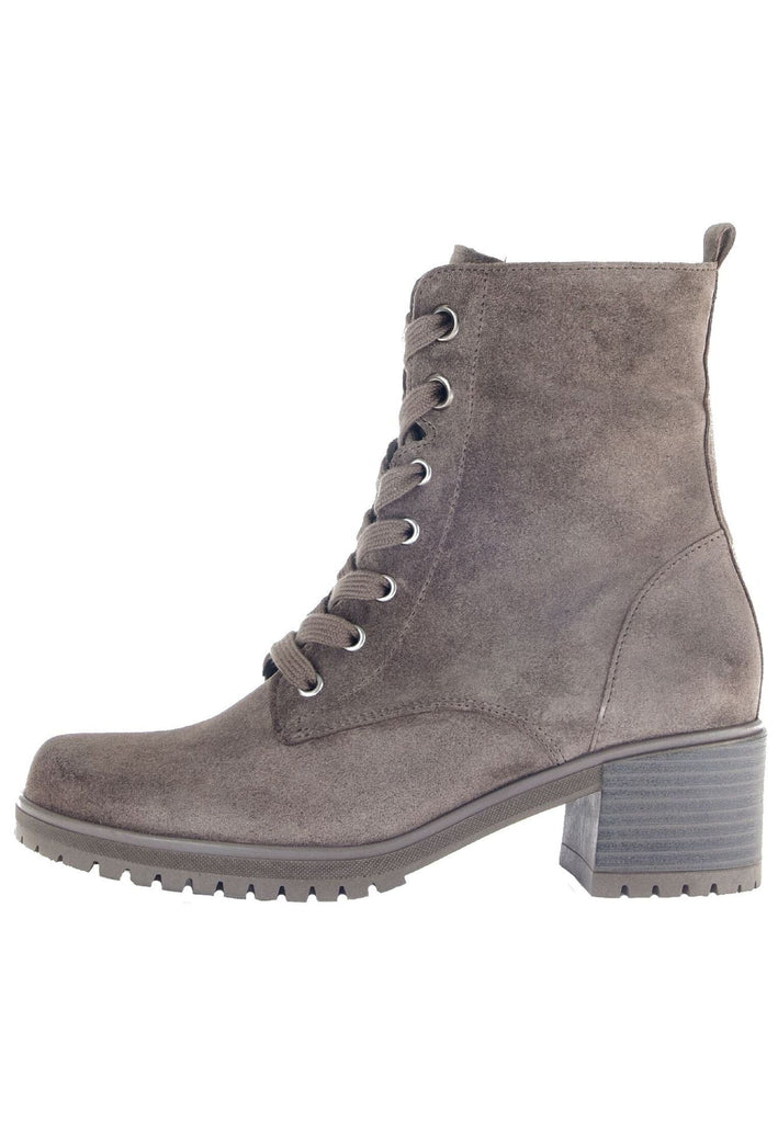 Stiefeletten Gabor Stiefelette Veloursleder Braun/Grau Warmfutter
