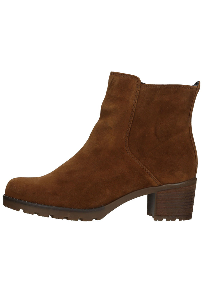 Stiefeletten Gabor Stiefelette Veloursleder Cognac