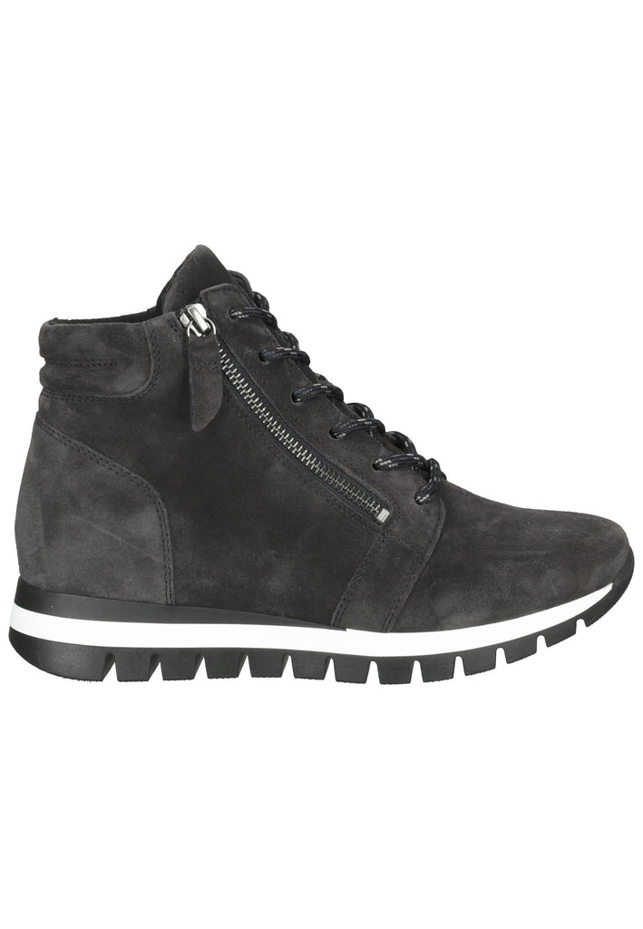 Stiefeletten Gabor Stiefelette Veloursleder Dunkelgrau