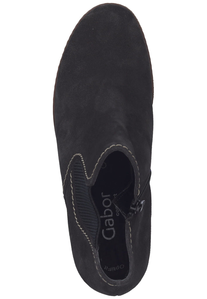 Stiefeletten Gabor Stiefelette Veloursleder Dunkelgrau