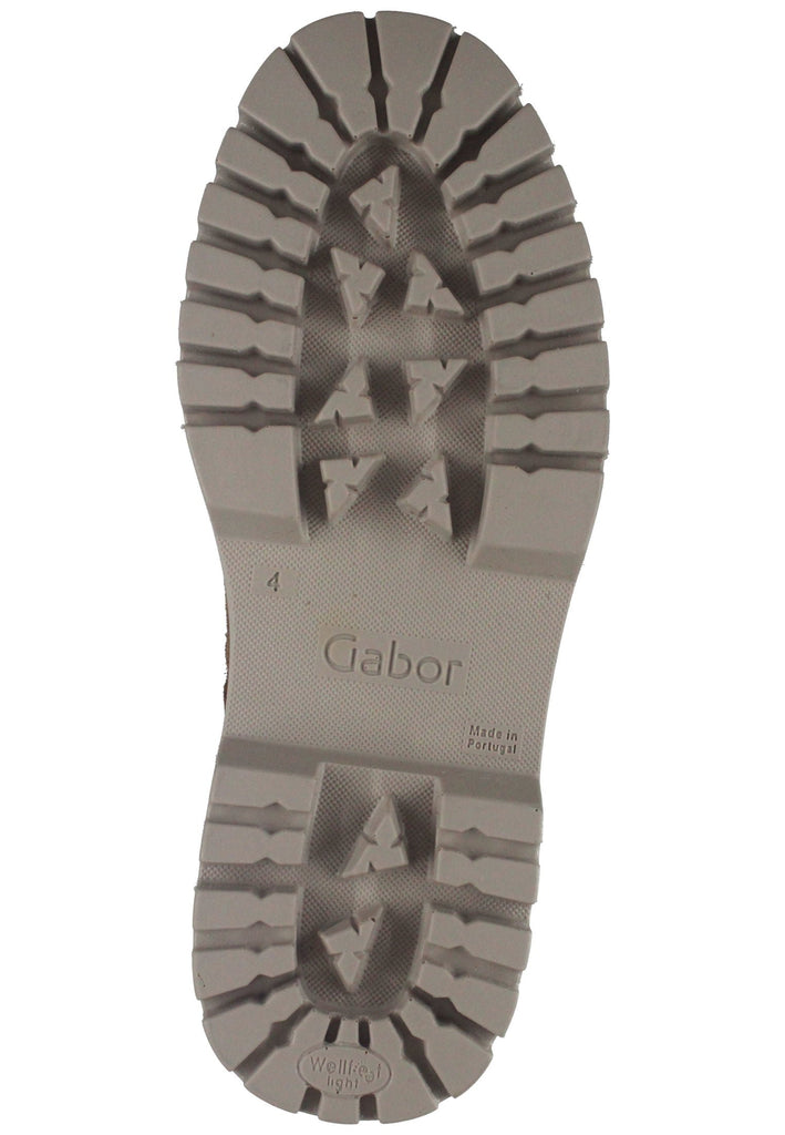 Stiefeletten Gabor Stiefelette Veloursleder Hellbraun