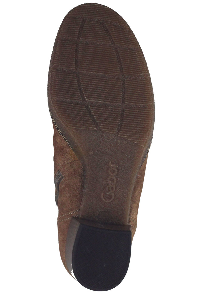 Stiefeletten Gabor Stiefelette Veloursleder Hellbraun