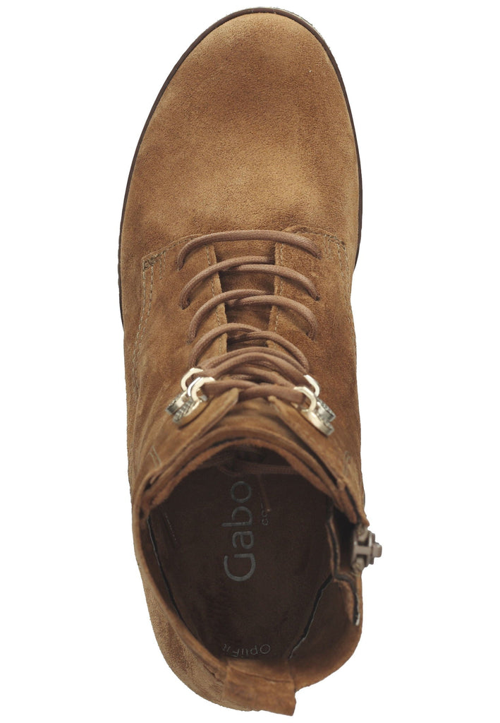 Stiefeletten Gabor Stiefelette Veloursleder Hellbraun
